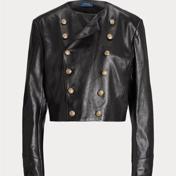 Polo by Ralph Lauren Black Leather Jacket - Picture 2 of 6